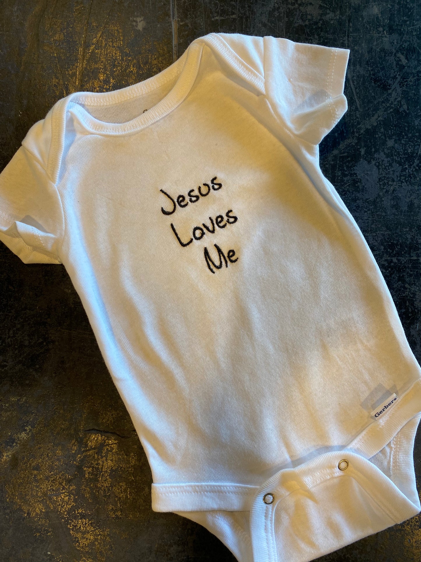 Jesus Loves Me Onesie- short sleeve