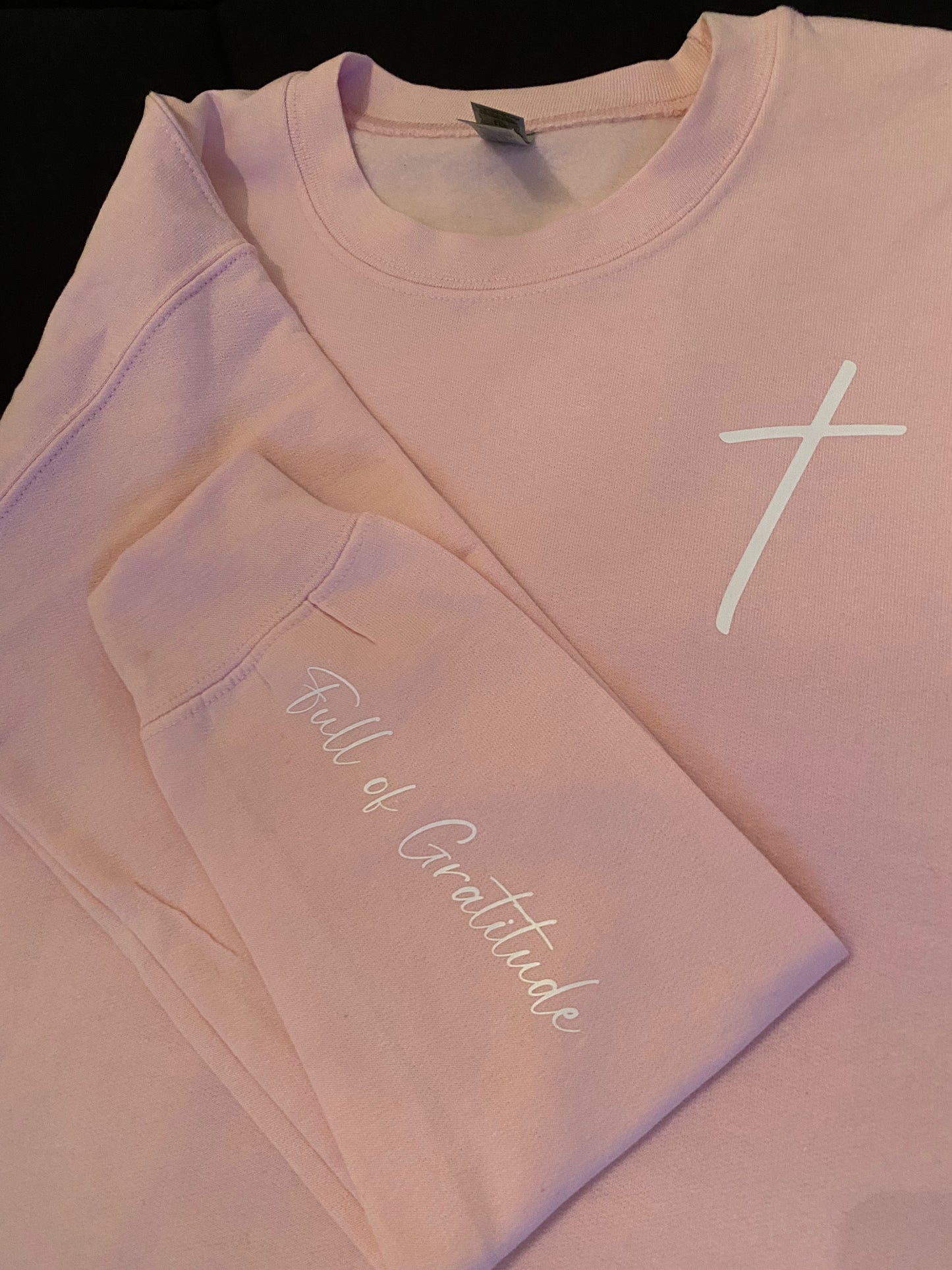 A Full of Gratitude Light Pink Crew